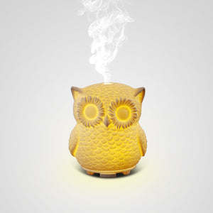GIAHOL 60ML Capacity Owl Modeling, Essential Oil Diffuser, 5 In 1 Ultrasonic Aromatherapy Fragrant Oil Vaporizer Humidifier, Timer and Auto-Off Safety Switch