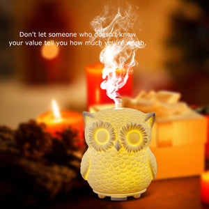 GIAHOL 60ML Capacity Owl Modeling, Essential Oil Diffuser, 5 In 1 Ultrasonic Aromatherapy Fragrant Oil Vaporizer Humidifier, Timer and Auto-Off Safety Switch