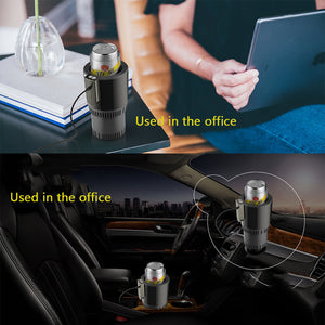 Intelligent Car Heating Cup mini Warmer Auto Cup Drink Holder Semiconductor Cooling Refrigeration Heater Warm Milk for Car Home
