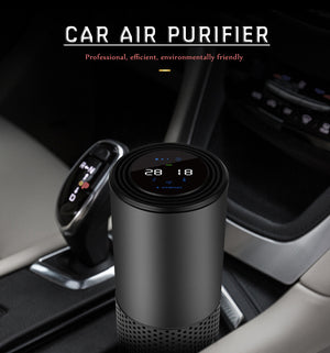GIAHOL Car Air Purifier, H13 HEPA Filter with Negative ions Air Purifier, Gesture Sensing for Car/Home/Office/Baby House Remove Cigarette Smoke, Odor Smell, Bacteria