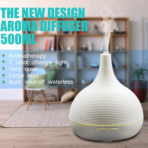 500ml Aroma Diffuser 7 Color Light Essential Oil Aromatherapy Humidifier Diffuser