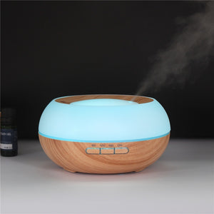 Giahol 300ml Wood Aroma Oil Diffuser 7 Color Light Cool Mist Ultrasonic Air Humidifier