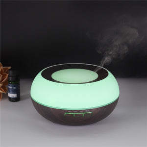 Giahol 300ml Wood Aroma Oil Diffuser 7 Color Light Cool Mist Ultrasonic Air Humidifier