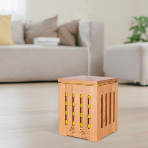 Nature Bamboo Aromatherapy Diffuser 200ml Ultrasonic Aroma Essential Oil Humidfier Diffuser