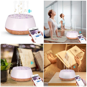 New Smart App Control Bluetooth Music Ultrasonic Aroma Diffuser Color Light Essential Oil Humidifier