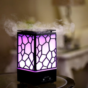 Giahol 200ml Cube Ultrasonic Aromatherapy Oil Diffuser Aroma Humidifier