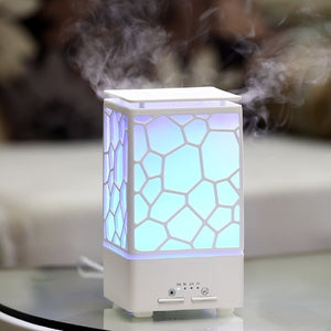 Giahol 200ml Cube Ultrasonic Aromatherapy Oil Diffuser Aroma Humidifier