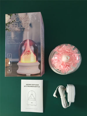 Flowers Inside Aromatherapy Oil Diffuser Pet Cover Ultrasonic Essential Oil Aroma Humidifier