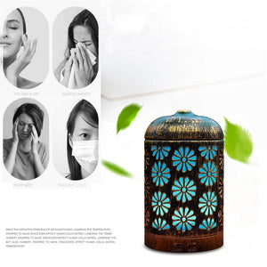 Iron Art Floral Hollow 200ml Aroma Oil Diffuser Essential Oil Color Light Aromatherapy Humidifier