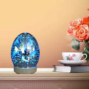 3D Glass Beautiful Sphere Aroma Diffuser 100ml Ultrasonic Essential Oil Aromatherapy Air Diffuser