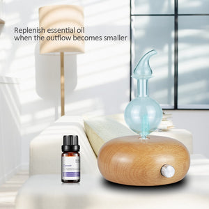 Giahol 30ml  Cold Air Nebulizer Essential Oil Atomization With Glass Spray Bottle Wood Base