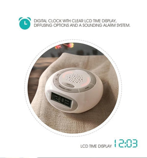 Lcd Alarm Clock Incense Diffuser Usb Or Aaa Battery Powered Desktop Essential Oil Aroma Expander