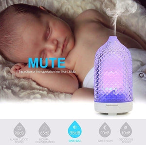 120ml Handmade Glass Ultrasonic Aroma Oil Diffuser With 7 Color Light Aromatherapy Humidifier