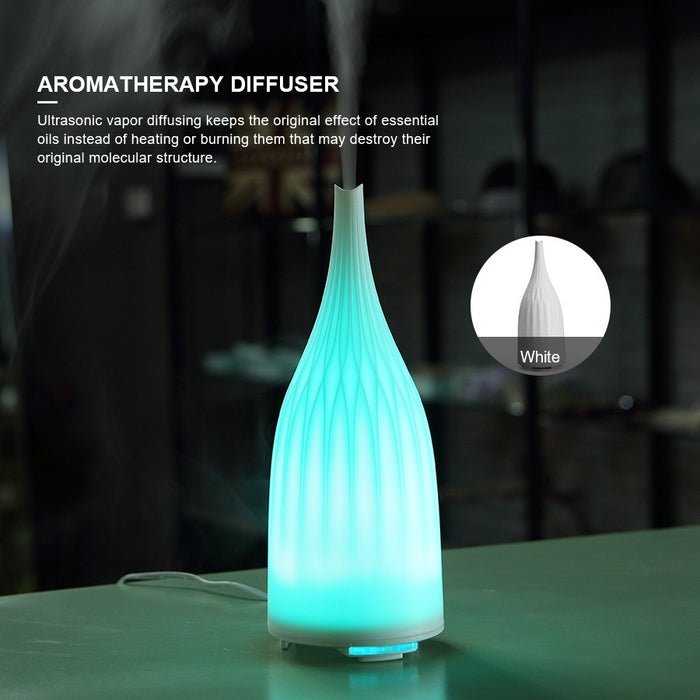 100ml Translucent Ultrasonic Aromatherapy Humidifier Pp Material Oil Diffuser With Colorful Light