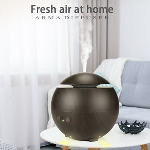 Giahol 600ml Aroma Diffuser Strong Mist Ultrasonic Oil Diffuser Wood Air Humidifier