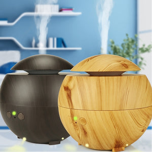 Giahol 600ml Aroma Diffuser Strong Mist Ultrasonic Oil Diffuser Wood Air Humidifier