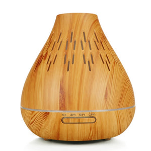 Wood Grain Aromatherapy Oil Diffuser 300ml Color Light Essential Oil Humidifier For Small Room