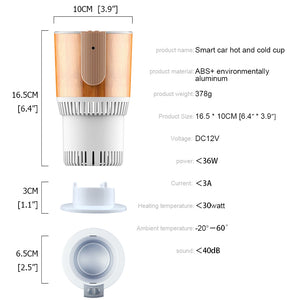 Intelligent Car Heating Cup mini Warmer Auto Cup Drink Holder Semiconductor Cooling Refrigeration Heater Warm Milk for Car Home